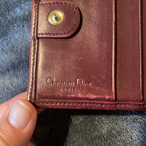 Christian Dior Monogram compact wallet in red - Picture 8 of 15